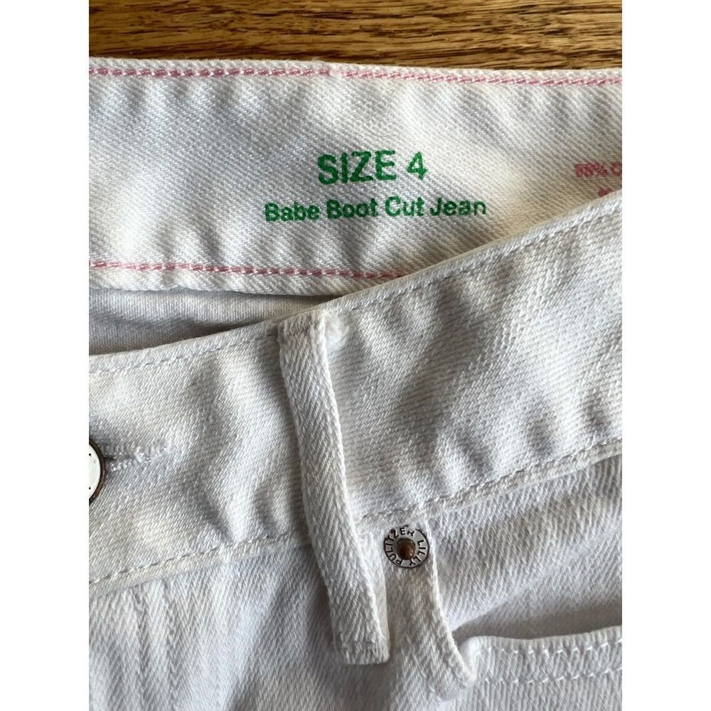 Lilly Pulitzer White Babe Bootcut Jeans Size 4 Style 26690 MSRP $148 - Picture 14 of 16